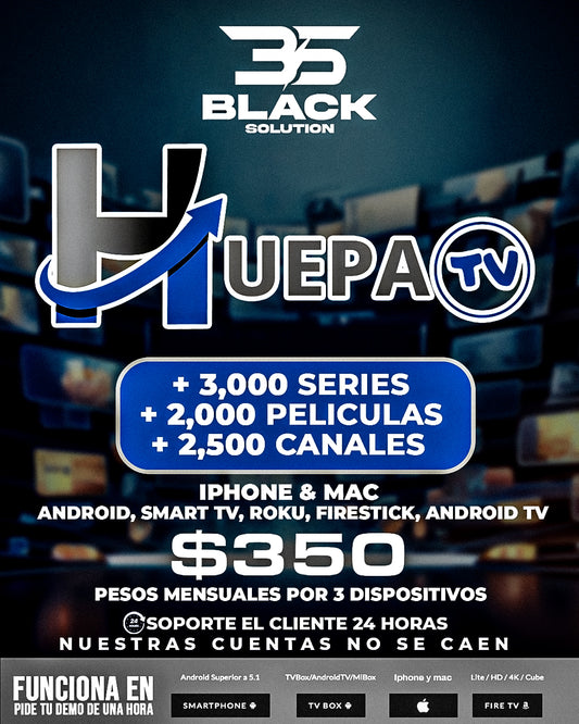 HUEPA TV (3 PANTALLAS)