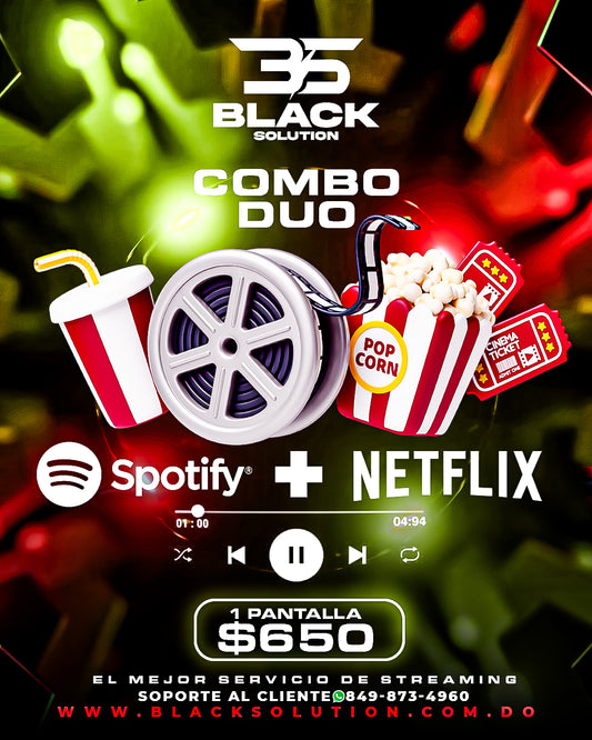 NETFLIX (1 PANTALLA) + SPOTIFY PREMIUN