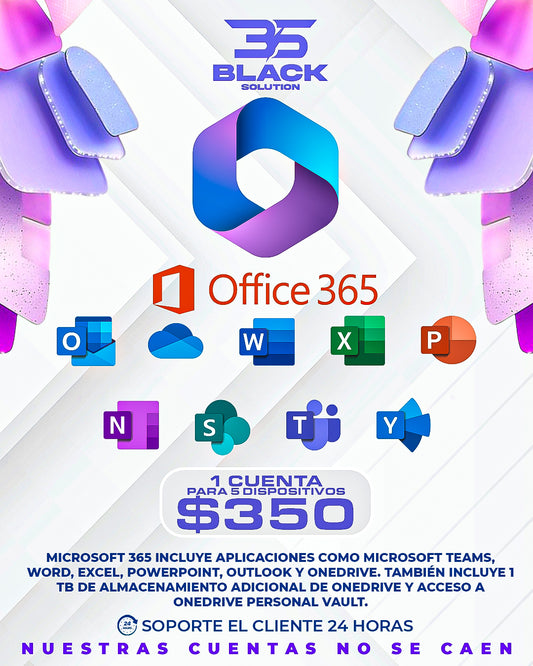 MICROSOFT OFFICE 365 (1 CUENTA - 5 DISPOSITIVOS)